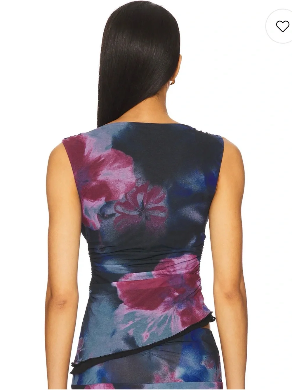 Free People Asymmetrical Floral Tank